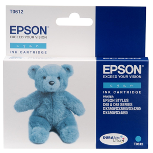 EPSON SUPPLIES Cartuccia inchiostro a pigmenti ciano EPSON DURABrite Ultra, in confezione blister "RS" senza antitaccheggio per STYLUS D68 PHOTO EDITION, STYLUS D88, STYLUS D88 PHOTO EDITION, STYLUS D88 PLUS STYLUS DX3800, STYLUS DX3850, STYLUS DX4250, ST