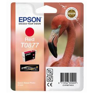 EPSON SUPPLIES Cartuccia inchiostro a pigmenti rosso EPSON UltraChrome Hi-Gloss2 in confezione blister RS. Compatibile: STYLUS PHOTO R1900