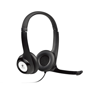 Logitech Cuffie USB Headset H390 - Colore nero - Microfono girevole con eliminazione del rumore - Cuffie: da 20Hz a 20KHz - Microfono: da 100Hz a 10kHz - Lunghezza cavo: 2,4m - Collegamento: compatibile con USB (1.1 e 2.0)