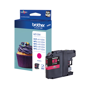 BROTHER SUPPLIES Brother LC123M - Alta resa - magenta - originale - cartuccia d'inchiostro - per Brother DCP-J100, J105, J132, J152, J552, J752, MFC-J245, J470, J650, J6520, J6720, J6920