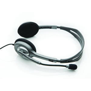 Logitech Cuffie con microfono H110 stereo Colore Nero - Cavo schermato da 1,8 m - Connettori da 3,5 mm di colore diverso - Fascia per la testa regolabile - Braccio girevole flessibile - Microfono con eliminazione del rumore per ridurre i fastidiosi r