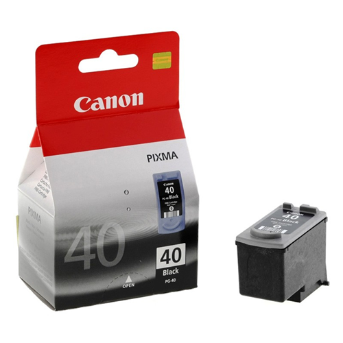Canon PG-40BK - 16 ml - Alta resa - pigmento nero - originale - cartuccia d'inchiostro - per FAX JX210, PIXMA iP1800, iP1900, iP2600, MP140, MP190, MP210, MP220, MP470, MX300, MX310