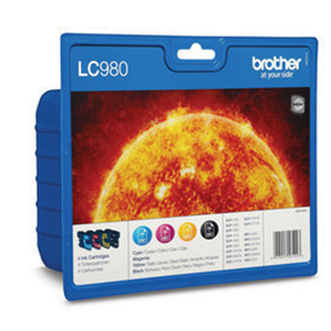 Brother Kit 4 Cartucce Ink Colore LC980VALBP/Blister per DCP-145C/165C/MFC-250C/290C/DCP-375CW/DCP-195C/MFC-255CW MFC-295CN/DCP-365CN/MFC-257CW