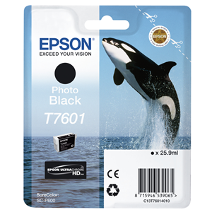 Epson T7601 - 26 ml - nero per foto - originale - blister - cartuccia d'inchiostro - per SureColor P600, SC-P600