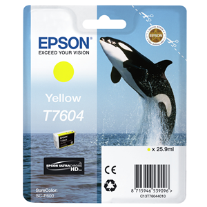 Epson T7604 - 26 ml - giallo - originale - blister - cartuccia d'inchiostro - per SureColor P600, SC-P600