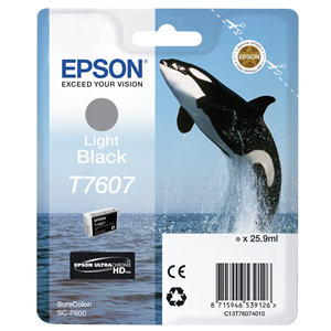 Epson T7607 - 26 ml - nero chiaro - originale - blister - cartuccia d'inchiostro - per SureColor P600, SC-P600