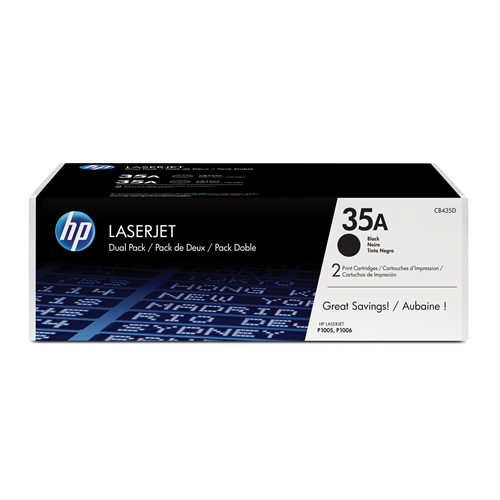 HP TONER NERO CONF.2 PZ CB435A PER LJ P1005/P1006