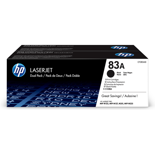 HP TONER NERO 83A 1.500PAG, 83A, KIT 2 PZ